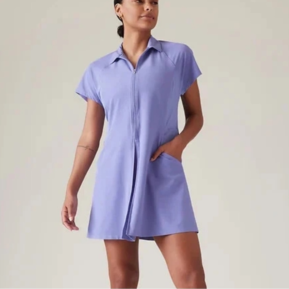 Athleta Fairway Dress In Lilac Size M NWOT